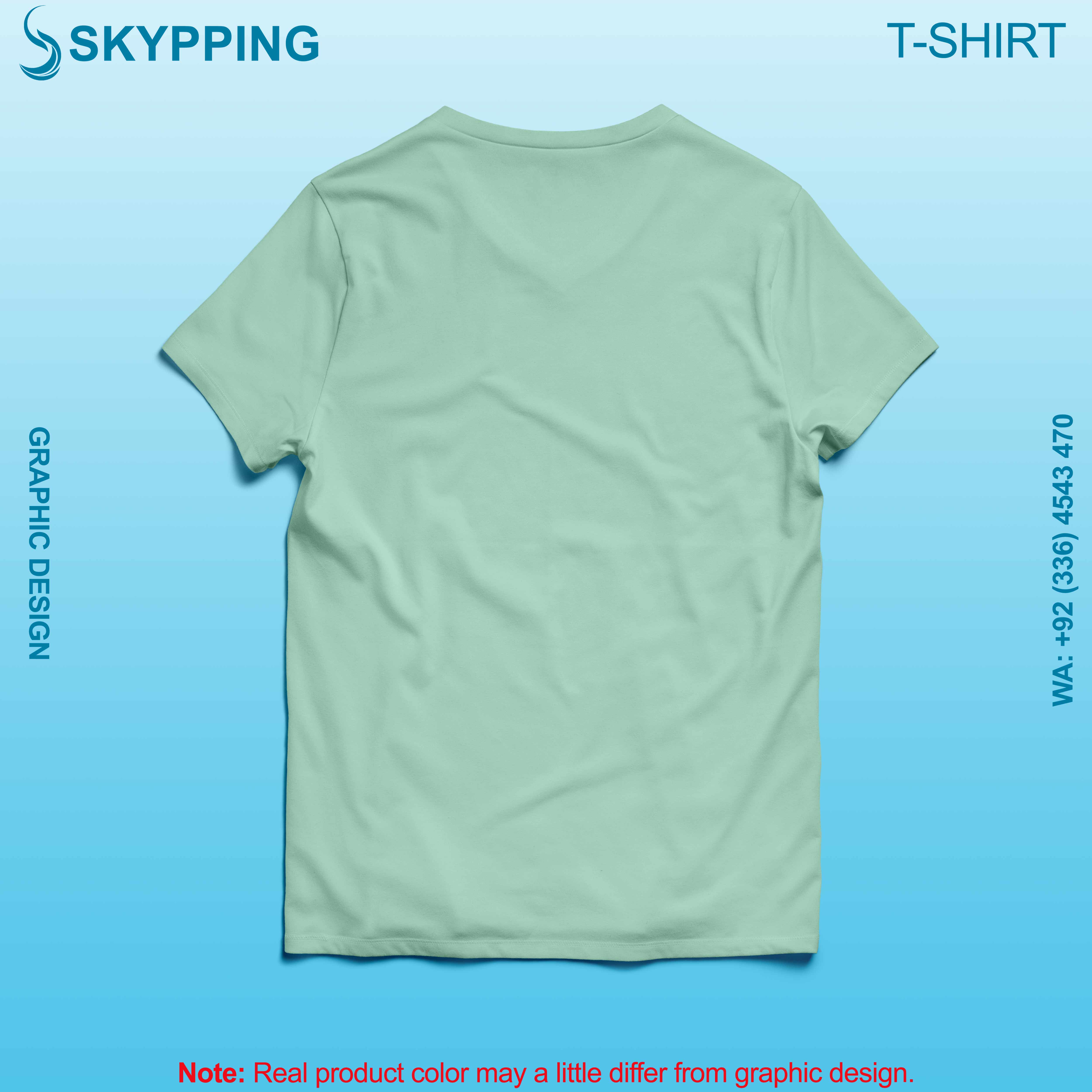 V-Neck Short set-in style sleeve long length t-shirt with shoulder panel for men